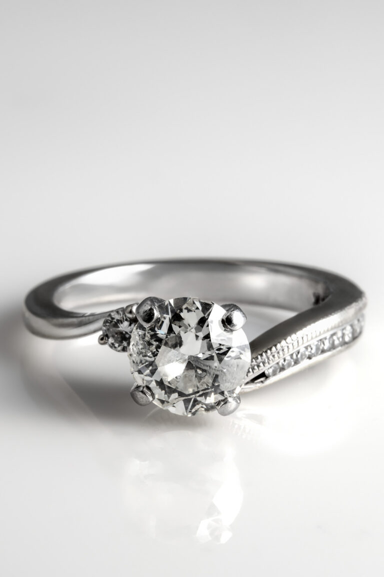 Diamond engagement ring product photography by Athena Underground, a Denver & Aurora, CO product photographer